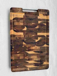 Acacia Wood Cutting Board with Metal Handle