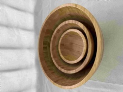 3-Piece Bamboo Bowl Set – Stackable, Space-Saving Design