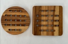 acacia wood coaster