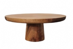 Acacia wood cake stand serving platter