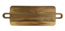 Acacia wood chopping board with 2 handles