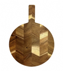 Acacia wood cutting board, round