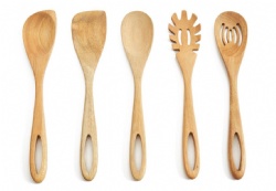 Acacia wood kitchen utensils set solid spoon server slotted spoon spatula cheap price